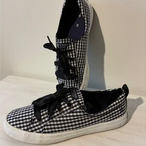Black Gingham Sperry Sneakers
